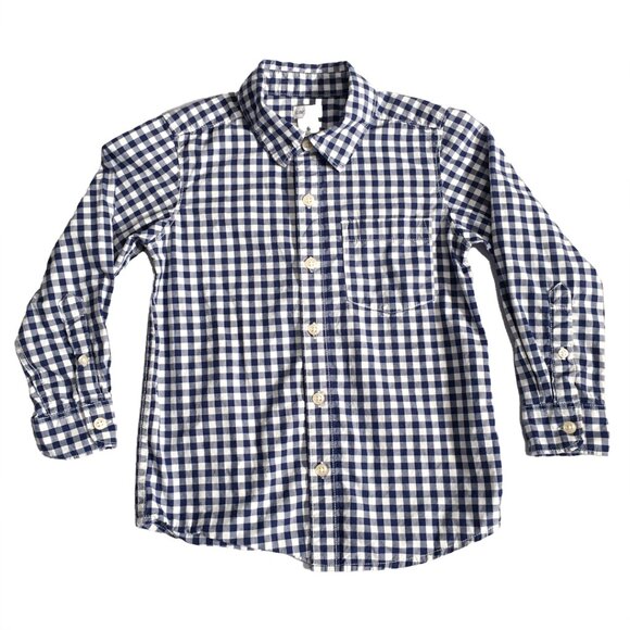Carters Boys Blue Plaid Shirt Size 6 - Picture 1 of 8